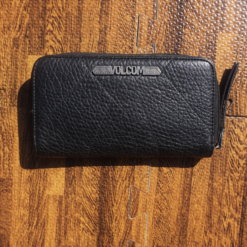 black snake skin volcom wallet for women